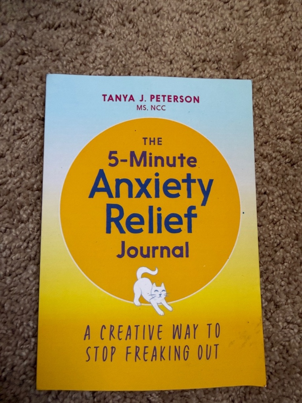 The 5-Minute Anxiety Relief Journal by Tanya J. Peterson - Yellow Cover